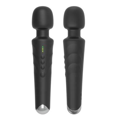 China Magic Wand Massager with Battery Indicator Onekey Orgasm Wand Massager with Battery Indicator, 1500mAh 4 Hours Working Time, 8 Speed ​​20 Vibration Massage Wand Vibrator for sale