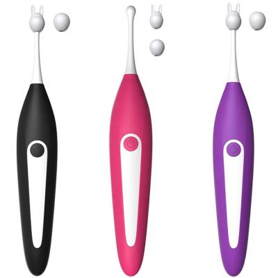 China Vibrating USB Silicone Vibrator Sex Toys Orgasm Couples Toys Rechargeable Clitoris Sexy Nipple Vibrating Pen for sale