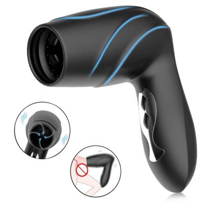 China Hair Dryer Shape Masturbation Cup Male Hair Dryer Shape 10 Suction and Vibration Modes Pocket Powerful Textured Pussy, Oral Sex Penis Vacuum Sucking Male Masturbator for sale