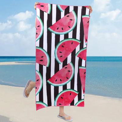 China Child-Proof Aivoke Custom Private Label microfibre beach towel Large size jacquard beach towel for sandbeach for sale