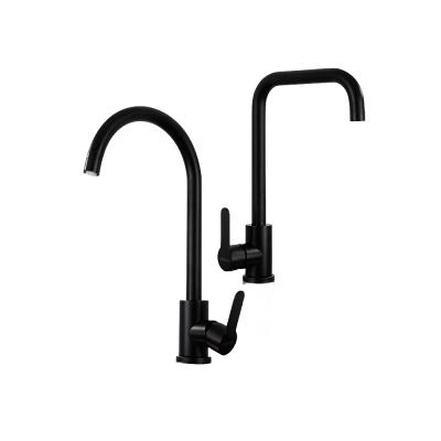 China Luxury Black Metered Faucets 304 Stainless Steel Sink Faucet Mixers Kitchen Faucets for sale