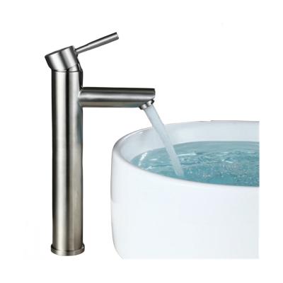 China 304 Stainless Steel Basin Faucets Single Faucet Single Tap Cold Water Handle Bathroom Basin Faucet Metered for sale