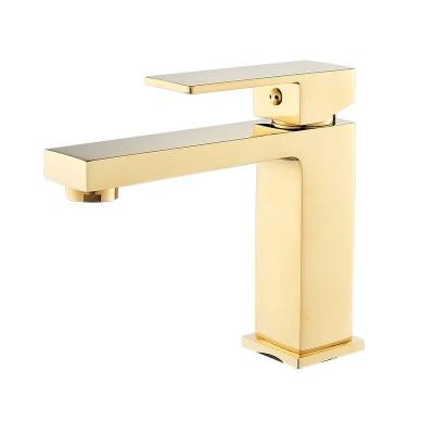 China Hot And Cold Single Hole Bathroom Sink Faucet Brass Basin Faucets Metered Bathroom Faucet Mixed Faucet for sale