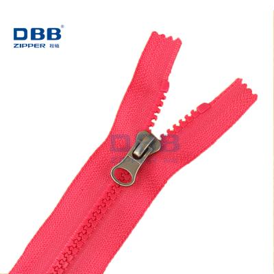 China Pink #3#5#8 Sustainable Customized Logo Plastic Resin Two Way Separator Zipper for sale