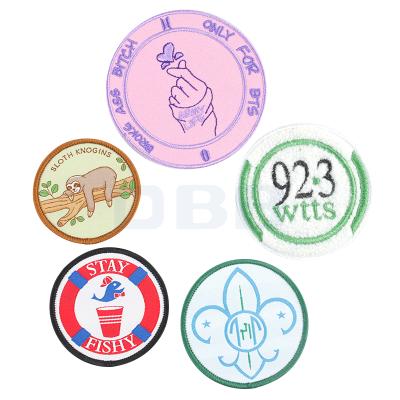 China Handmade Wholesale Cheap Fashion Woven Badges Embroidered Custom Embroidered Patch for sale