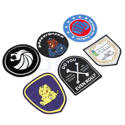 China Sustainable Apparel Accessories Patch Badges Custom Embroidery Patches Embroidered Heat Press Patches for sale