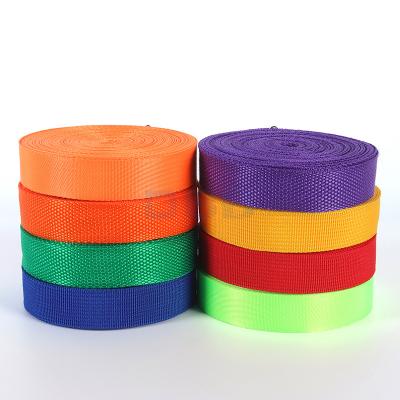 China Reusable Polypropylene Nylon Webbing Elastic Jacquard Coated Garment Webbing Plain Customized Printed Belt High Tenacity for sale