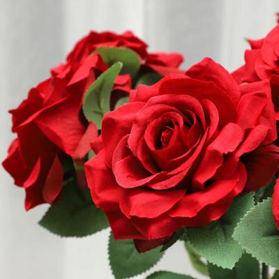 China Artificial Flower Roses Simulation Faux Silk Flowers Flores Artificiales for sale