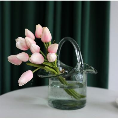 China PU Simulation Artificial Flower Tulip Flowers Stem Bridal Bouquet for sale