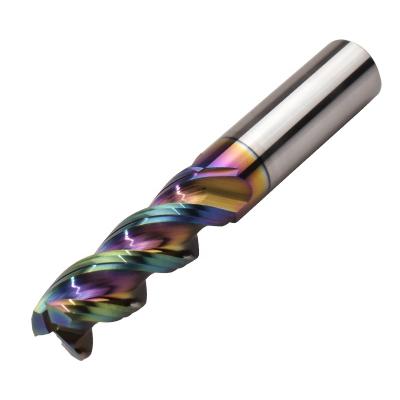 China Carbide 4mm 3 Flute Square Solid Carbide Flat End Mills Cutter For Aluminum for sale