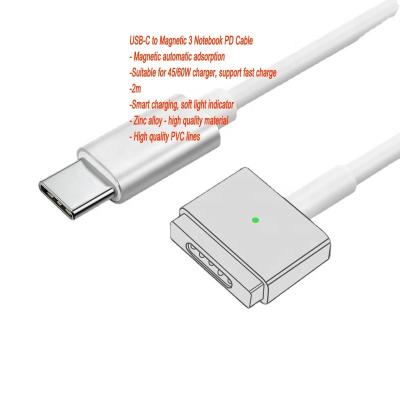 China Musafe Smart Charging USB-C Magnetic PD 3 Cable QC 3.0 Smart Fast Charge 45W 60W Notebook Line For Macbook Air/Pro for sale