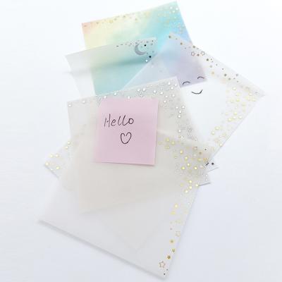 China Creative Craft Personalized Colorful Printed Book Kids Wrapping Paper Planner Agenda Note Memo Pad Vellum Sticky Notes Pad for sale