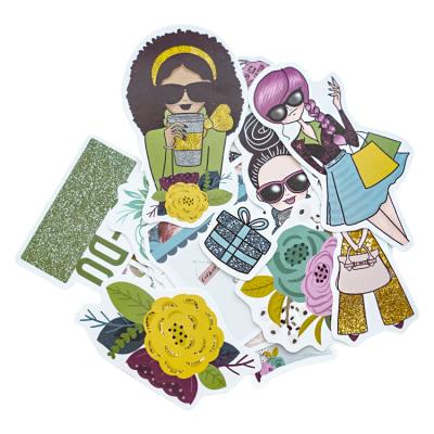 China Removable/Non-Toxic Japanese Kawii Girl Die Cut Decorative Diy Stickers To Manual Paper Scrapbook Planner Scrapbook Ephemera for sale