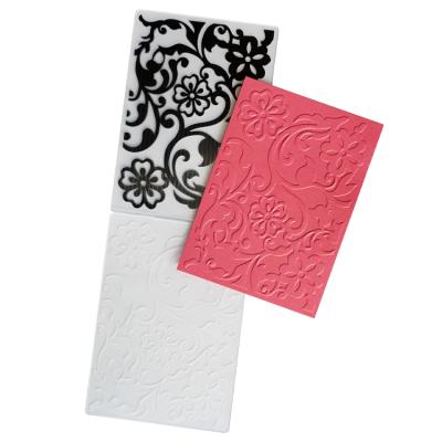 China Europe Flower Plastic Embossing Folder Paper Making Embossing Folder For DIY Card Making And Crafts for sale