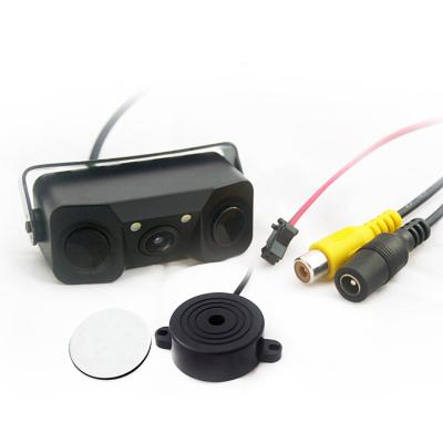 China ROHS, CE, E-MARK and FCC Certificate Waterproof Car Reverse Camera and Parking Sensor 3 in 1 C716 for sale