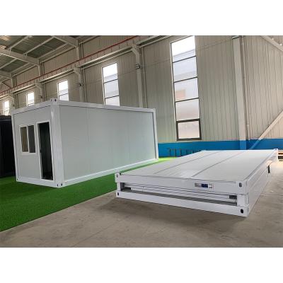 China Buy Modern 20ft 40ft Movable Foldable Modular Luxury Prefab Flat Pack Cheap Folding Flat Pack Container House for sale