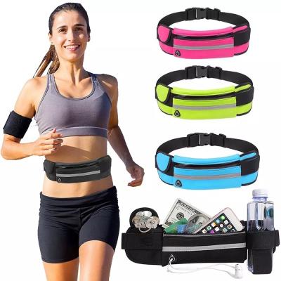 China Wholesale Price OEM Sports Accessories PORTABLE Working Waterproof Waist Fanny Pack With Bottle Pouch for sale