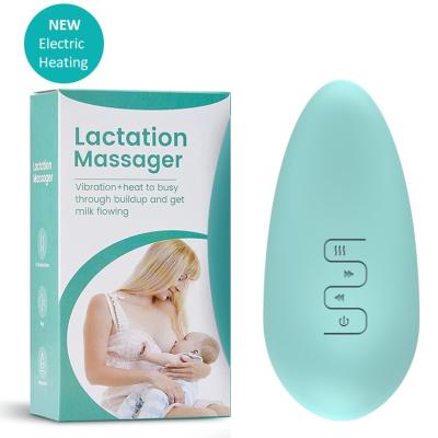 China Contact Manufacturer Custom Logo Electric Warming Vibrating Women Lactation Massager Portable Comfortable Breast Care Relieve Pain for sale