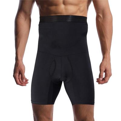 China QUICK DRY Men'S High Waist Seamless Slimming Anti-Curling Control Shorts Body Shaper Boxer Brief for sale