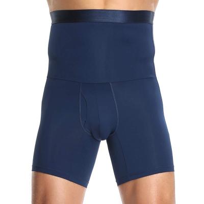 China Wholesale Price QUICK DRY Mens High Waist Tummy Control Compression Body Shaper Slimming Jumpsuit Shorts for sale