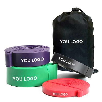 China Durable Customizable LOGO 4Pcs/Set Elastic Band Strength Pilates Fitness Equipment for sale