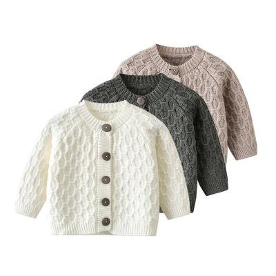 China Spring and autumn baby cardigan style diamond sweater baby sweater anti-shrink border hot sale long sleeve knitted coat for sale