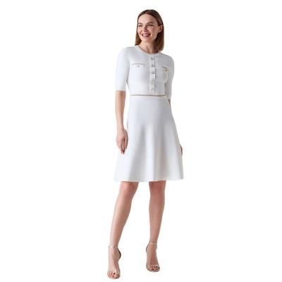 China 2021 high quality Anti-wrinkle summer for women woolen sweater dress for sale