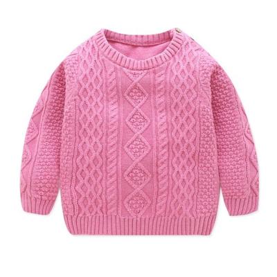 China 2022 border children's sweaters anti-shrink with double buttons on the shoulder boys and girls wholesale unisex sweaters for sale