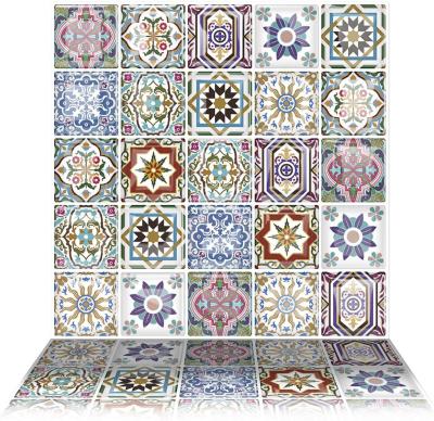 China Moroccan Style Peel and Stick 3D Tile Wall Simple and Easy Stripping Self Adhesive Sticker for Kitchen Backsplash and Bathroom for sale