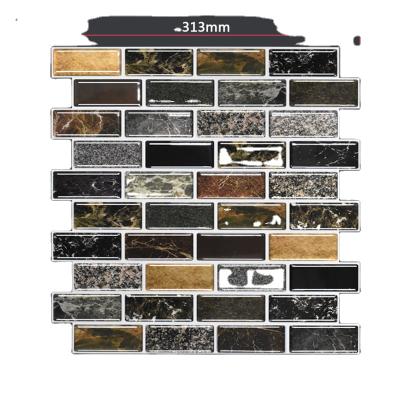 China Modern Peel and Stick Tile for Kitchen Backsplash , 12.3*12.2 Inches White Subway Tile with Gray Grout for sale