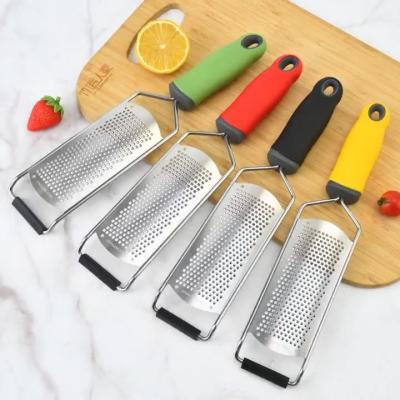 China Sustainable Multifunctional Grater 304 Stainless Steel Cheese Grater Manual Lemon Zester Kitchen Cheese Grater for sale