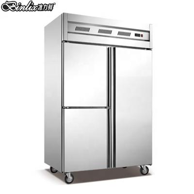 China Single-temperature 3 door kitchen freezer hotel restaurant refrigerator pig hanging cabinet for sale