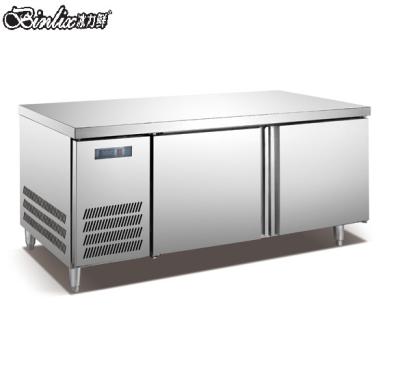 China Single-temperature 1.5m worktable bar bench stainless steel refrigerator bar restaurant freezer for sale