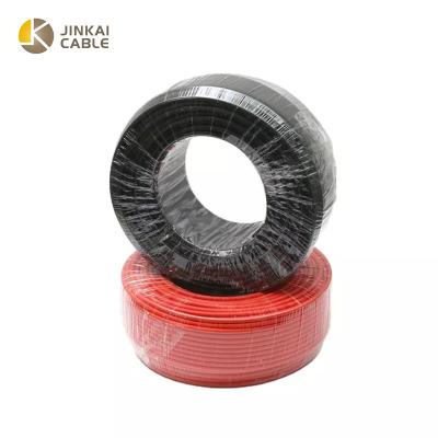 China Xlpe Solar PV Power Station Black Extension Cable 10mm2 Red Solar DC Cable With TUV PV Wire For Solar for sale