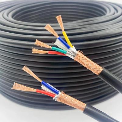 China Connecting and Control Wires 2/3/4/5/6 Core RVV Copper Mains Cord Flexible Sheathed Cord Cable For Outdoor for sale