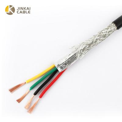 China Connecting and Control Core 0.3 Wires RVVP 5 Line Flexible Soft Shielded Pure Copper Cable 0.5 0.75 1.5 mm2 Control Signal Cable for sale