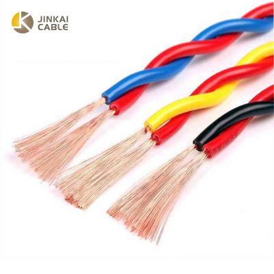 China Connecting and Control Wires RVS 2 Core 1.0 1.5 2.5mm2 Core 1.5 2.5mm2 Flame Retardant Copper Soft Wire Twisted Pair Power Cord Pure Copper Cable for sale