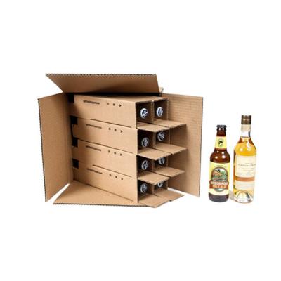 China Luxure Packing Cardboard 375ml 4 6 Round Paper Carrier Tube Recyclable Gift Paper Wine Shipping Box 12 Bottle for sale