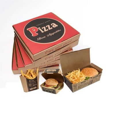 China Wholesale Cheap Custom Recyclable Printed Personalized All Size 9 10 11 12 14 18 Inch Corrugated Kraft Paper Pizza Boxes for sale