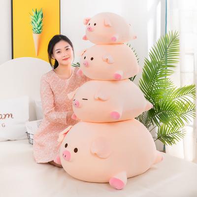 China Lovely pig plush cartoon fun cute hot sale lovely pig pillow soft and comfortable toys for girlfriend stuffed animals rest cushion pig for sale