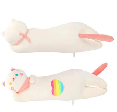 China Factory Direct Sales Cute Fun New Long Soft Girlfriend Cat Stuffed Plush Toy For Pillow Stuffed Kitten Plush Throw Cat Pillow Doll for sale