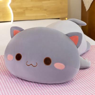 China Eco-Friendly Material Soft Size Cat Big Hugging Plush Toy Kids Stuffed Cat Kitten Legs Sleeping Companion Plush Pillow Cartoon Bolster Along for sale