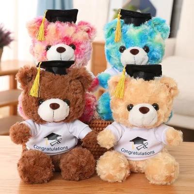 China Cute Fun 2023 Lovely Dr. Bear Plush Toy Stuffed Soft Colorful Kawaii Teddy Bear Animal Dolls Graduation Birthday Gifts for Kids Girls for sale