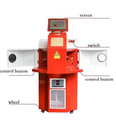 China Portable Silver Mini Jewelery Laser Welding Machine 60W/100W/200W/300W Golden Hotels for sale