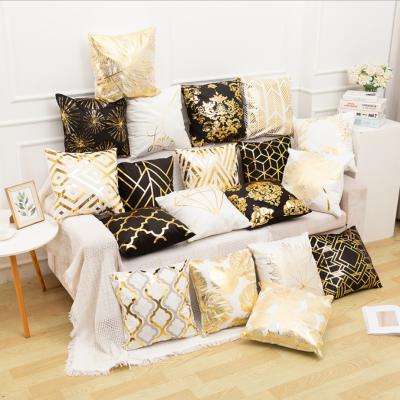 China Hot Sale Soft Velvet Anti-pilling Pillow Home Decor Gold Colorful Cushion Covers Manufactures For Living Room Bedroom for sale