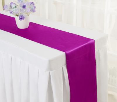 China Wedding Special Wedding Modern Simple Modern Purple Red Runner Table Festival Hotel Pure Color for sale