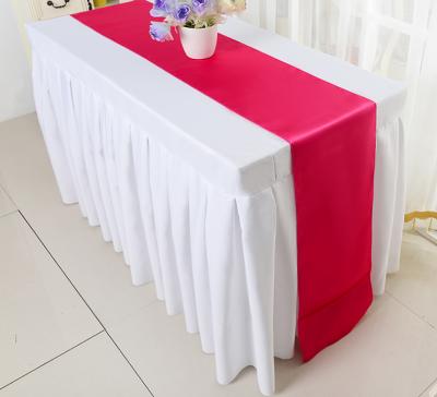 China Rose Red Pure Color Modern Table Runner Special Wedding And Simple Hotel Festival for sale