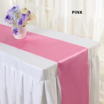 China Modern pink color wedding hotel special festival dining table runner for sale