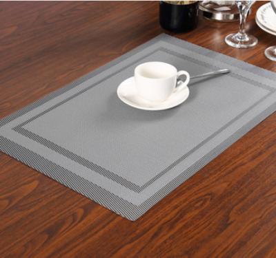 China Silver Gray Thickened European Style PVC Heat Insulation Place Mat for sale