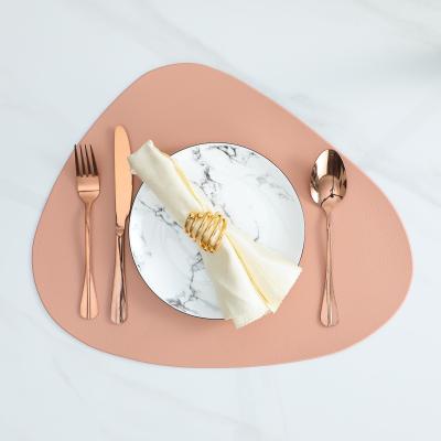 China Best Selling Leather Place Mat Sustainable Non Slip For Table Scuffs Protective Dinner Mat Pad for sale